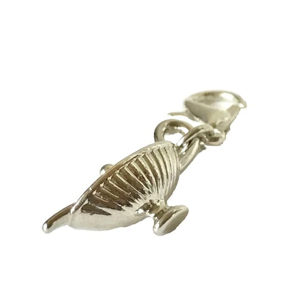 Silver Aladdin Magic Lamp Charm Clip On Zipper Pull Purse Plated Jasmine Nursing - Picture 3 of 7